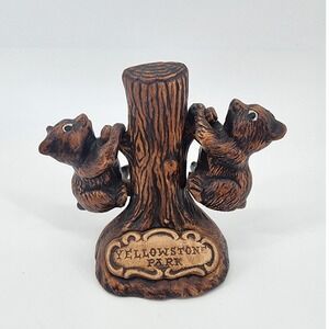 Yellowstone Park Brown Bear Tree Salt & Pepper Shaker Set